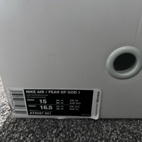 Nike X Fear of God White High-Top Men's Shoes Sz 15 - Picture 4 of 5